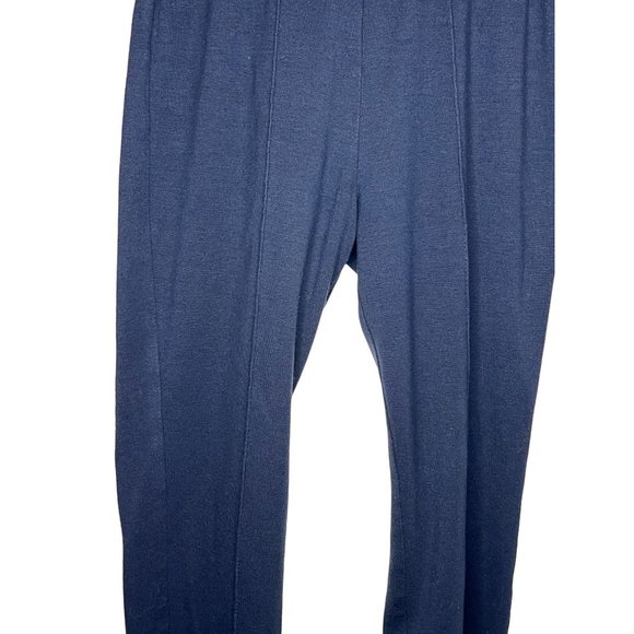 C.D. PETITES Women's Pants Stretch Blue size 4P (no tag size) straight leg Pull - Picture 3 of 9